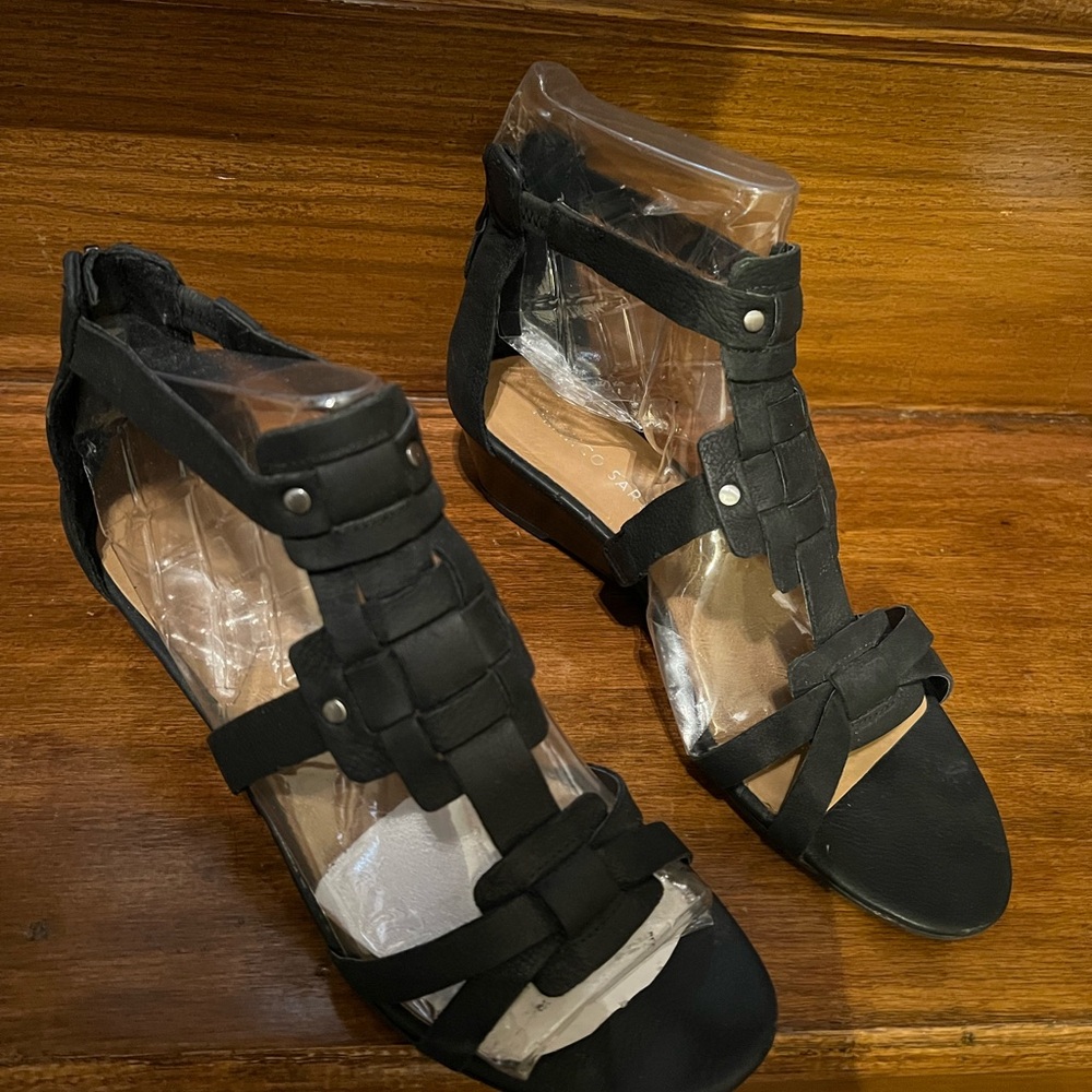 Franco Sarto Black Gladiator Sandals